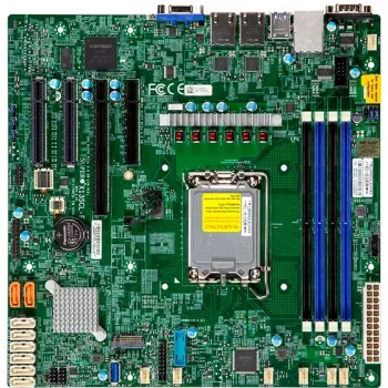 Super Micro SUPERMICRO X13SCL-F - matična ploča - micro ATX - LGA1700 Socket - C262 čipset - 2 x Gigabit LAN - integrirana grafika (MBD-X13SCL-F-B)