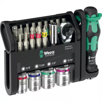 Wera Tool-Check Modular Imperial mini čegrtaljka, set nasadnih ključeva i bitova, 21-dijelni (05049001001)