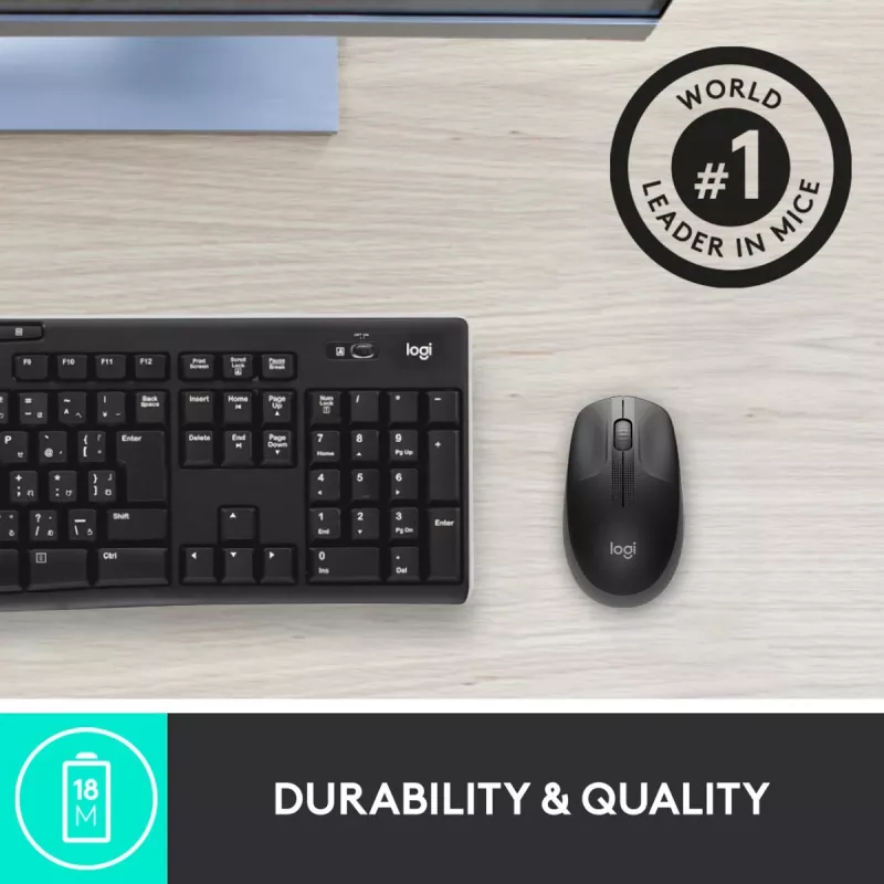 LOGITECH M190 Full-Size bežični miš Charcoal