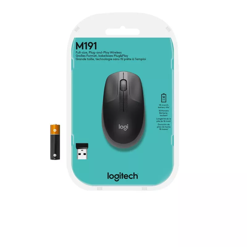 LOGITECH M190 Full-Size bežični miš Charcoal