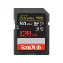 SDXC flash memorijska kartica SANDISK Extreme PRO 128 GB UHS-I U3 V30 — 200 MB/s čitanje, 90 MB/s pisanje, Class 10
