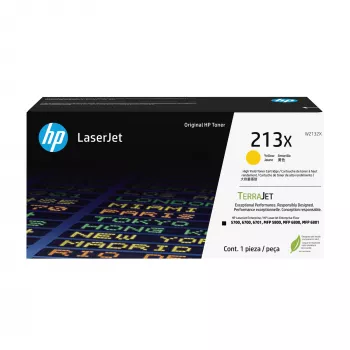 HP 213X visokoučinska žuta originalna LaserJet toner kartuša, 6000 stranica, žuta, 1 kom