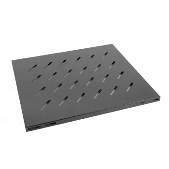 Polica za stalak LANBERG AK-1003-B — 1U 19 inch polica, 465×500×22 mm, nosivost 120 kg, crna