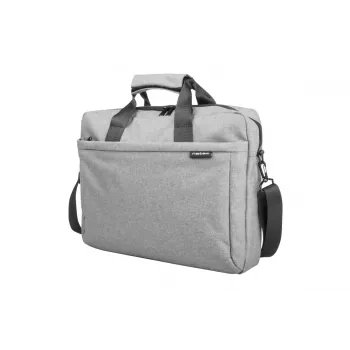 Torba za rame NATEC Mustela za prijenosna računala do 39,6 cm (15,6 inch), poliester, siva, prednji džep, remen za rame