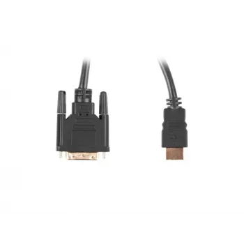 LANBERG HDMI(M)->DVI-D(M)(24+1) kabel Dual Link sa zlatnim kontaktima 4k priključci — 3 m crni