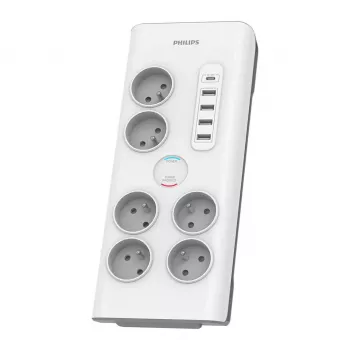 Philips SPN7060WA/60 zaštita od prenapona bijela 6 AC utičnica 2 m