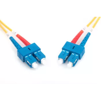 DIGITUS optički patch kabel, SC na SC OS2, singlemode 09/125 µm, duplex, duljina 2 m