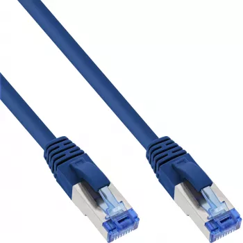 InLine patch kabel S/FTP PiMF Cat.6A bez halogena 500MHz plavi 10m