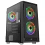 AeroCool Graphite v3 (Graphite-G-BK-v3) ACCM-PB24133.11 Midi Tower kućište, ATX/MicroATX/Mini-ITX, bočna ploča od kaljenog stakla, bez napajanja, crno