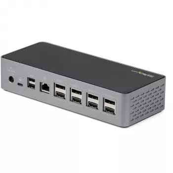 StarTech.com USB C dock - 4K 60Hz Quad Monitor DisplayPort & HDMI - univerzalna USB-C docking stanica s 100W Power Delivery - USB hub s 1x USB Type-C & 3x USB-A, Ethernet, audio