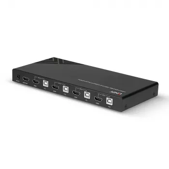 Lindy KVM preklopnik HDMI 18G USB 2.0 Audio 4 porta 4K Ultra HD