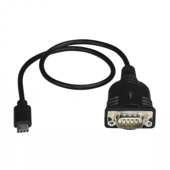StarTech.com ICUSB232C USB-C na serijski adapter kabel, USB-C na RS232 DB9, 40 cm, M/M, Windows/Mac/Linux, crni