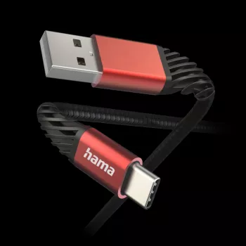 Hama Extreme USB kabel USB 2.0 1,5 m USB A USB C crni, crveni
