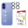 Displex Full Cover staklo za kamere iPhone 16/16 Plus/17, 10H, potpuna zaštita kamere, brza montaža, 2 komada