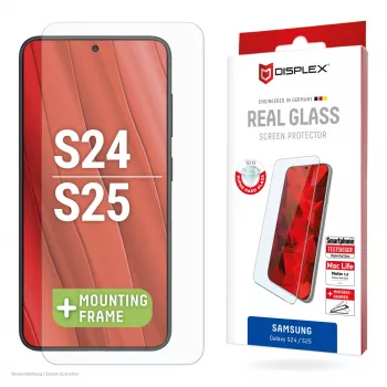 Displex zaštitna folija za zaslon (10H) za Samsung Galaxy S24/S25, Eco okvir za montažu, otporna na ogrebotine