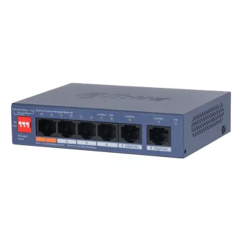 Dahua Technology CS4006-4ET2GT-60 mrežni preklopnik upravljani L2 Gigabit Ethernet (10/100/1000) Power over Ethernet (PoE) plavi