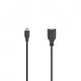 Hama Flexi-schlank USB kabel USB 2.0 0,15 m Micro-USB A USB A crni