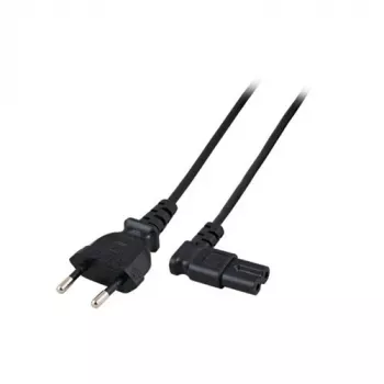 Mrežni kabel Euro utikač - C7 utičnica zakrenuta lijevo/desno crni 2 m ACT AK5019