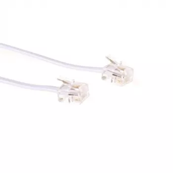 ACT bijeli 1 m plosnati telefonski kabel s RJ11 utikačima