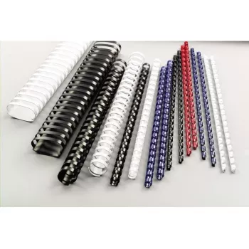 GBC CombBind plastični uvezni hrbat 8 mm A4 21R, crni, 45 listova, polivinil klorid (PVC), A4, 8 mm, 240 g