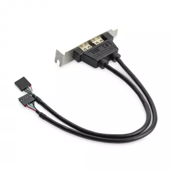 StarTech.com 2-portni USB-A utičnica niskoprofilni slot ploča adapter