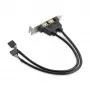 StarTech.com 2-portni USB-A utičnica niskoprofilni slot ploča adapter