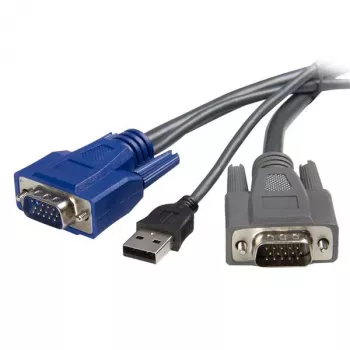 StarTech.com 1,8 m ultra-tanki USB VGA 2-u-1 KVM kabel, crni, VGA, USB A + VGA, muški/muški, 189 g