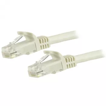 StarTech.com 1,5 m CAT6 Ethernet kabel – bijeli CAT 6 Gigabit Ethernet kabel – 250 MHz 100 W PoE RJ45 UTP mrežni/patch kabel bez jezičca s rasterećenjem voda, pojedinačno testiran