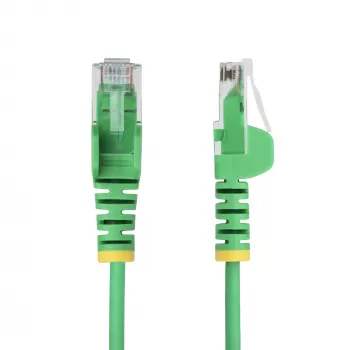 StarTech.com 2,5m zeleni tanki CAT6 Ethernet kabel, zaštita od zapinjanja, 100W PoE, UTP, LSZH, 28AWG čista gola bakrena žica, tanki RJ45 mrežni patch kabel sa zaštitom od istezanja, pojedinačno testiran