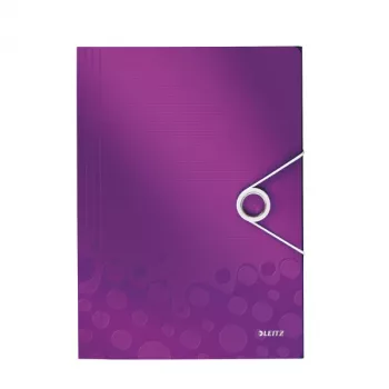 Leitz WOW PP mapa s 3 preklopa, A4, polipropilen (PP), metalik, ljubičasta, uspravni format, 150 listova, 235 mm