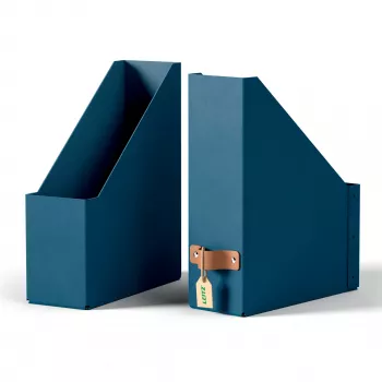 Leitz Puro držač za časopise, 100 % reciklirani karton, paket od 2, plavi, karton, 100 mm, 260 mm, 310 mm, 310 g