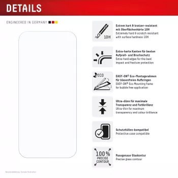 Displex Screen Protector + Case for Google Pixel 10 Pro, Eco Mounting Frame, scratch resistant