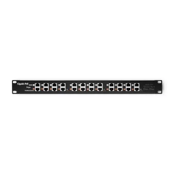 Patch panel QOLTEC 54478 12 portova PoE crni