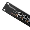 Patch panel QOLTEC 54478 12 portova PoE crni