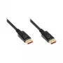 DisplayPort 1.4 priključni kabel, 8K / UHD-2 @60Hz, pozlaćeni kontakti, CU, crni, 0,5m, Good Connections® (4814-005S)