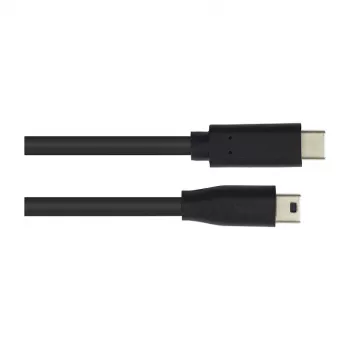 USB 2.0 priključni kabel, USB-C(TM) utikač na Mini-B 5-pin utikač, crni, 3m, Good Connections (3310-CM030)