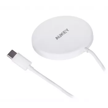 AUEKY Aircore Magnetic LC-A1 bežični magnetski punjač QI USB-C 15W bijeli