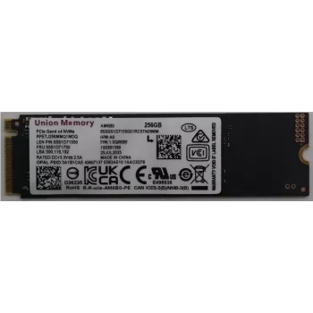 Interni M.2 PCIe NVMe SSD, Lenovo 256 GB, MPN 5SS1D71750