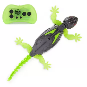 HEX BOTS | Interaktivna igračka zidni geko RC robot | zeleno-sivi