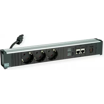 Produžni kabel s utičnicama Bachmann CONI 912.18118 s 3x CEE7 utičnice i 2x CAT6a mrežna priključka