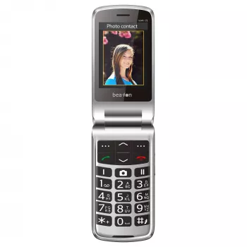 Beafon SL645 LTE large-button flip phone 4G senior phone Black-Silver 2.8
