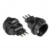 Mrežni adapter talijanski mrežni utikač tip L (CEI 23-16, ravni) na uzemljenu utičnicu tip F (CEE 7/3, ravna), crni, Good Connections® (PA-6502S)