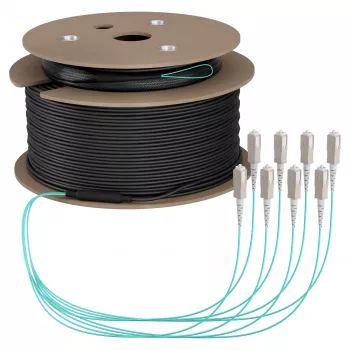 EFB optički trunk kabel U-DQ(ZN)BH OM3 8G (1x8) SC-SC 130m Dca LSZH