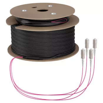 EFB optički trunk kabel U-DQ(ZN)BH OM4 4G (1x4) SC-SC 120m Dca LSZH