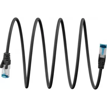 Goobay ultra-fleksibilni CAT 6A patch kabel S/FTP (PiMF), crni (79285)