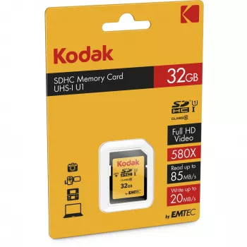 Kodak – flash memorijska kartica – 32 GB – UHS-I U1 / Class10 – 580x – SDHC UHS-I (EKMSD32GHC10K)