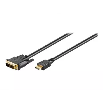 Wentronic Goobay HDMI™ / DVI-D kabel, crni, 3 m - 19-polni HDMI™ utikač>DVI-D (18+1) utikač (51581)