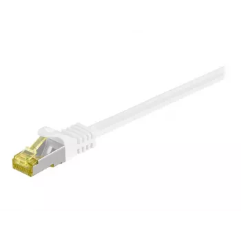 Wentronic Goobay Cat.7 patch kabel, S/FTP (PiMF), bijeli, 0,5 m - LSZH bez halogena, bakar, RJ45 utikač (91090)