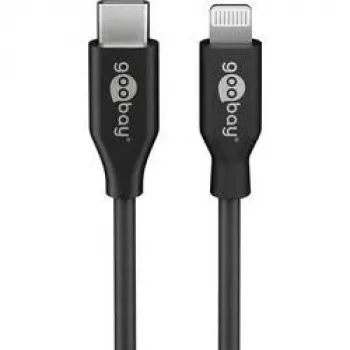 Goobay 39447 USB-C to Lightning Charging and Sync Cable, MFi, 2 m, Black