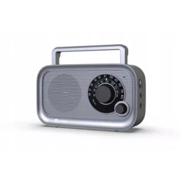Prijenosni Eltra HANIA sivi FM/AM radio, kompaktan dizajn, na baterije